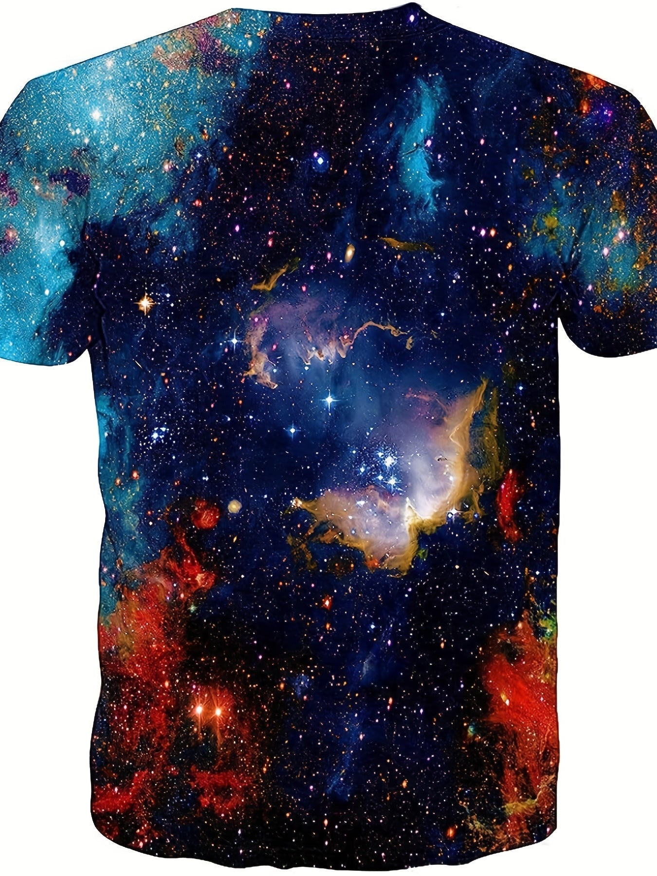 Men's Starry Sky Graphic Novel Shirt Comfy Tee for Outdoors
