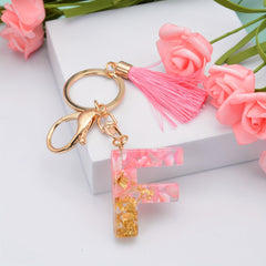 Letter Key Chain for Schoolbag Purse Wallet & Car Key Decor