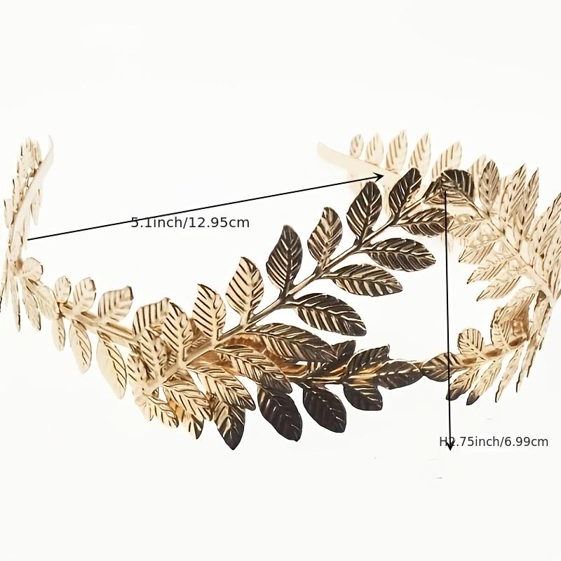 Baroque Leaves Decor Tiara Crown Headband Bridal Hair Accessories