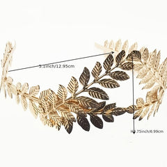 Baroque Leaves Decor Tiara Crown Headband Bridal Hair Accessories