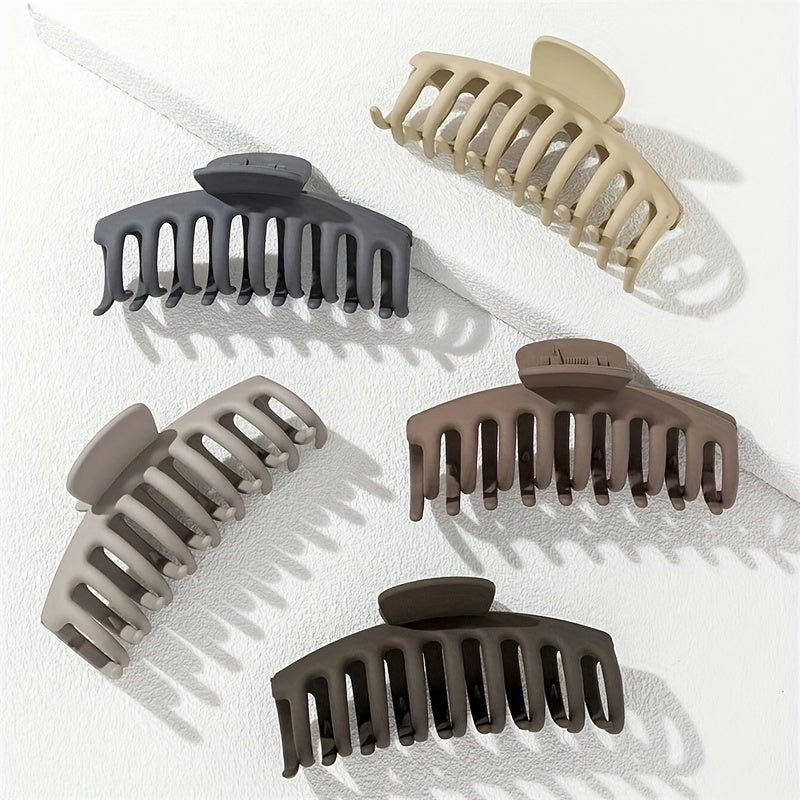5pcs Frosted Hair Claw Women's Shark Claw Combination Set