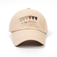Heart Printed Baseball Cap Sun Hat Lightweight Adjustable Breathable Dad Hats