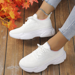 Women's Chunky Sneakers Casual Lace Up Platform Sports Shoes