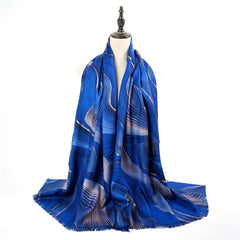 Cashmere Scarf Double Side Printed Shawl Long Hot Stamping Fringed Shawl Wrap