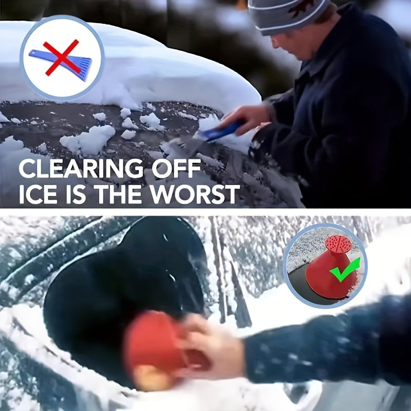 2pcs Outdoor Windshield Ice Snow Removers Cone Shaped Tools