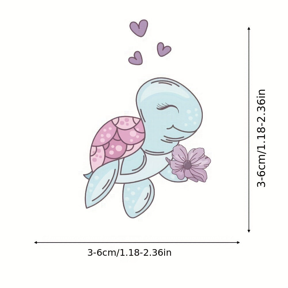 56pcs Pink Purple Mermaid Underwater Animal Stickers Waterproof Stickers