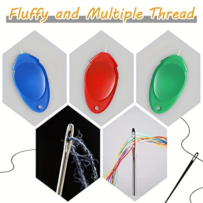 5pcs Needle Threader Tool with Clear Case for Hand Sewing, Machine Embroidery