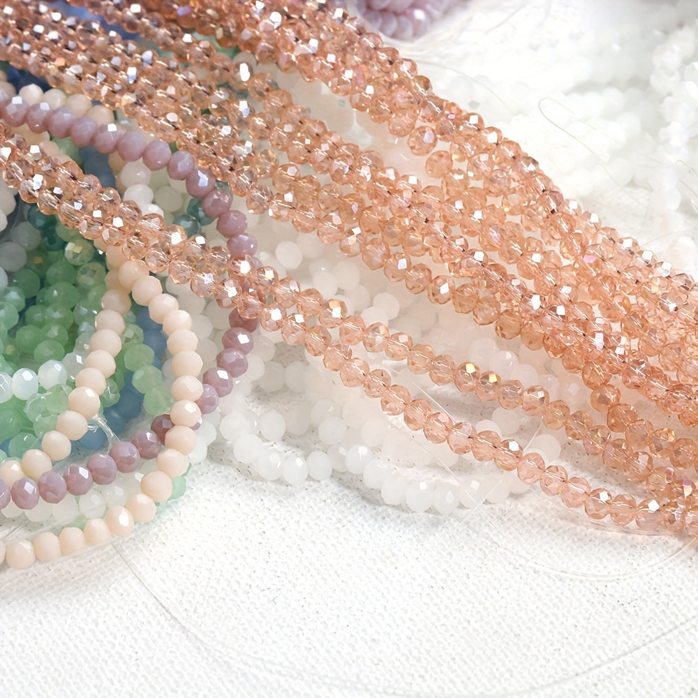 120pcs Crystal Glass Beads Round Spacer for Jewelry Making DIY