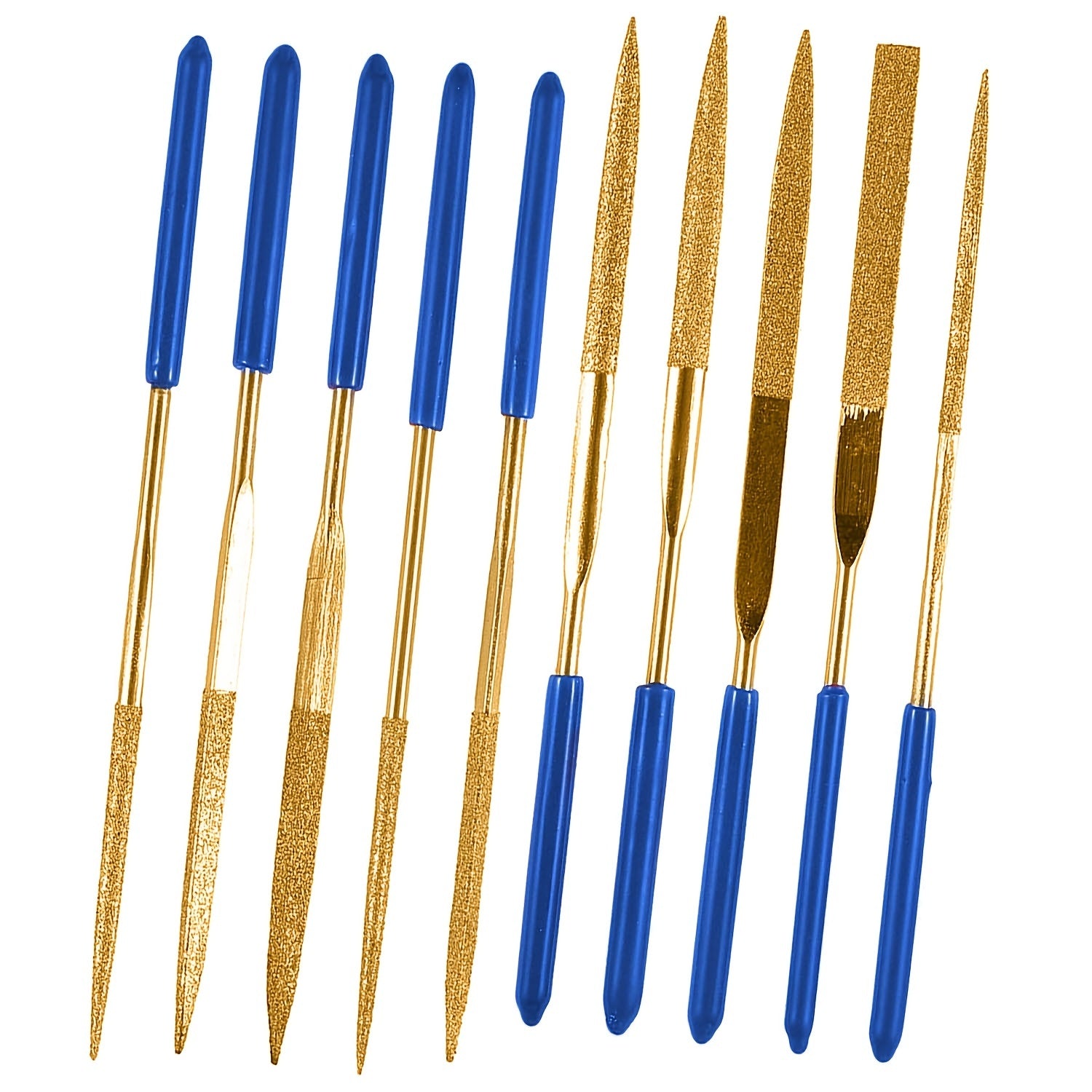 10pcs Mini Titanium Coated Files Kit for Wood Ceramic Glass