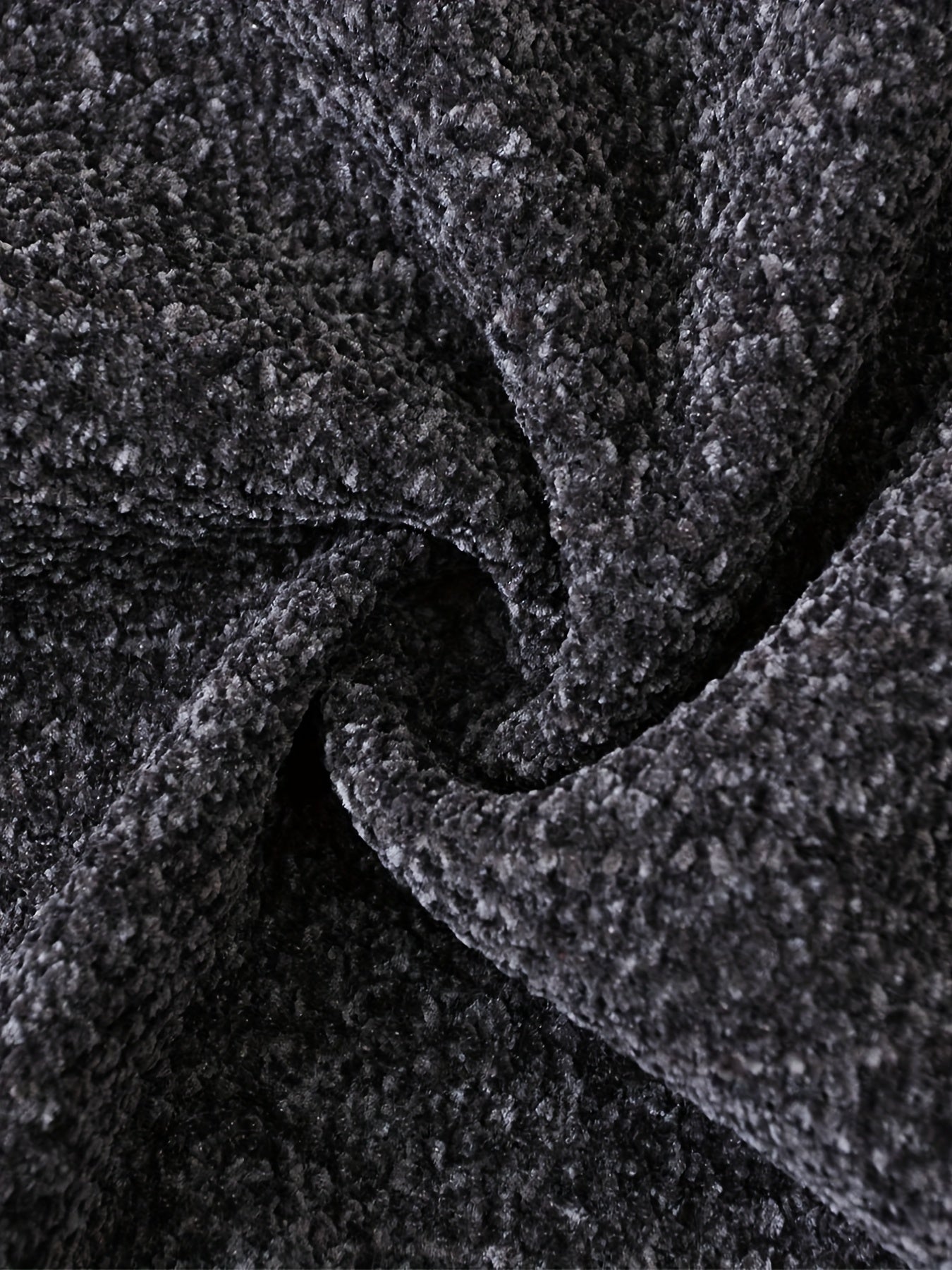 Plush Mid-length Jacket Men's Zip Up Hooded Jacket For Fall Winter