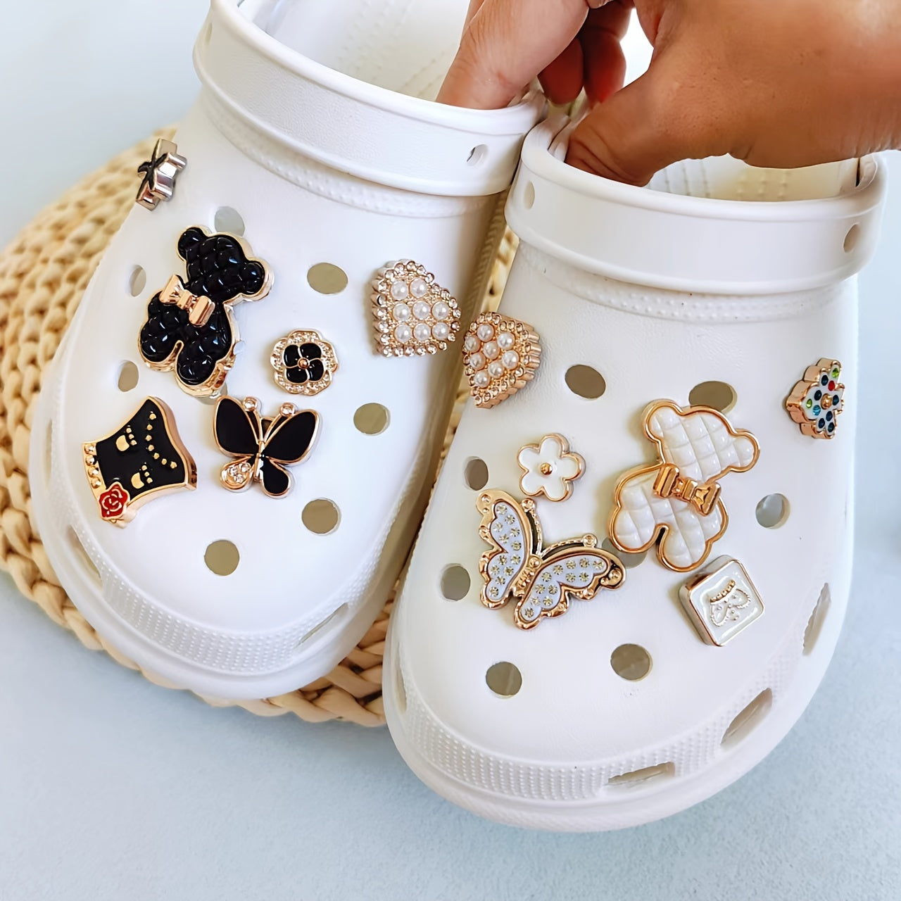 Shoe Decoration Set - DIY Shoe Decoration Kit with Bear Butterfly Chain