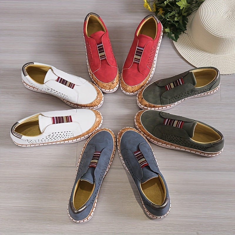 Women's Hollow Out Flat Slip On Outdoor Shoes