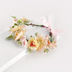 Simulation Flower Leaf Wreath Bridal Headband Hair Accessories For Women Girls