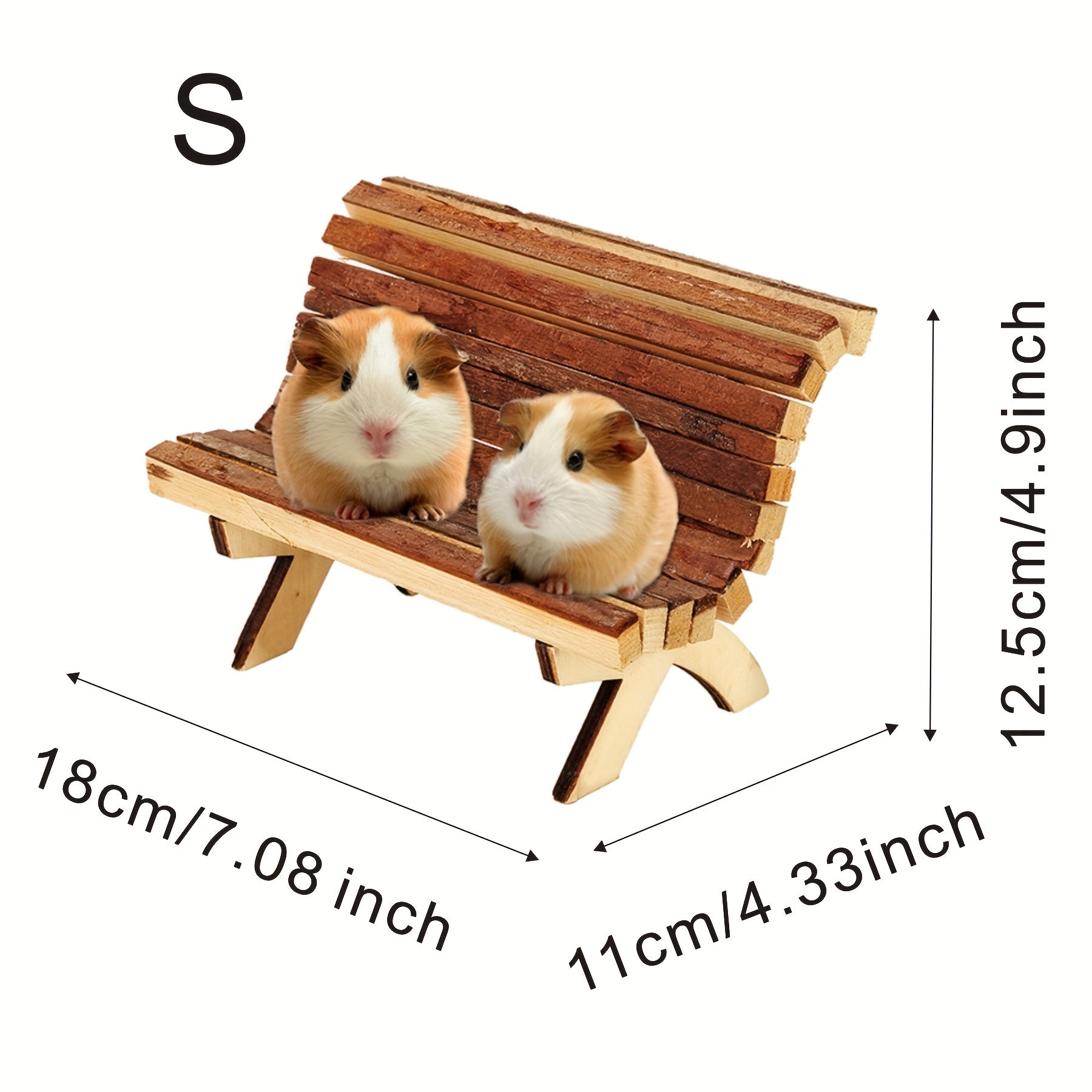 Solid Wood Hamster Small Animal Toy Chew Hideaway Chair Sofa