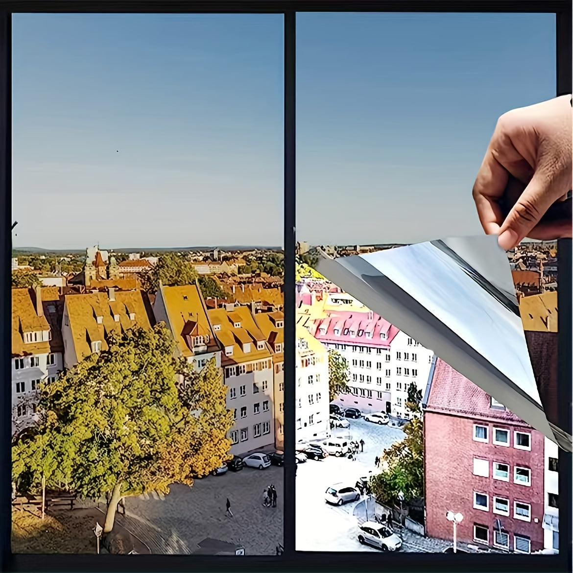 Privacy Reflective Window Film UV Protection Heat Insulation