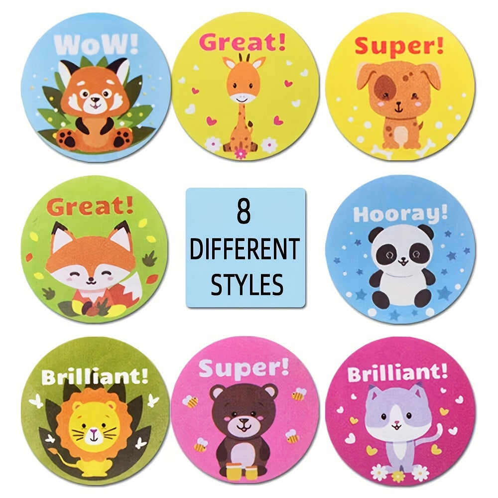 Animal Reward Stickers Adhesive Card Decorative Labels