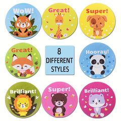 Animal Reward Stickers Adhesive Card Decorative Labels