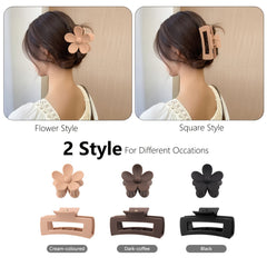 Matte Flower Hair Clips Thick Flower Hair Pin Claw Shaped Hair Pin
