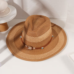 Dark Khaki Cowgirl Cowboy Hat British Style Beach Travel Sun Hat Vintage