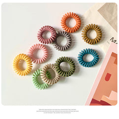 Matte Hair Elastics No Crease Spiral Hair Ties