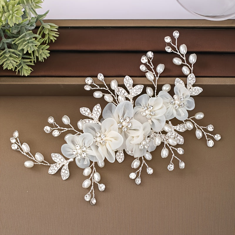 Crystal Bridal Hair Comb Pearl Wedding Hair Comb Bridal Comb