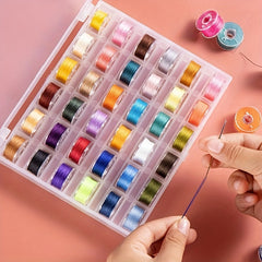 36pcs Bobbin With Sewing Thread & Boxed Bobbins for Sewing Machine