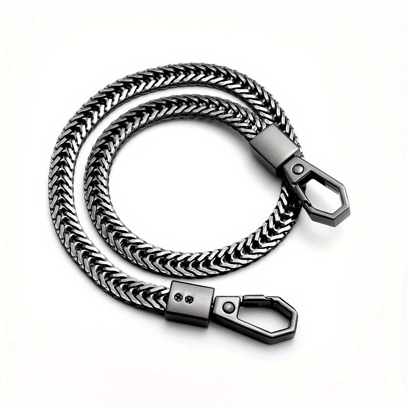 Men's Metal Chain Leather Belt Wallet Keychain Hip Hop Jewelry