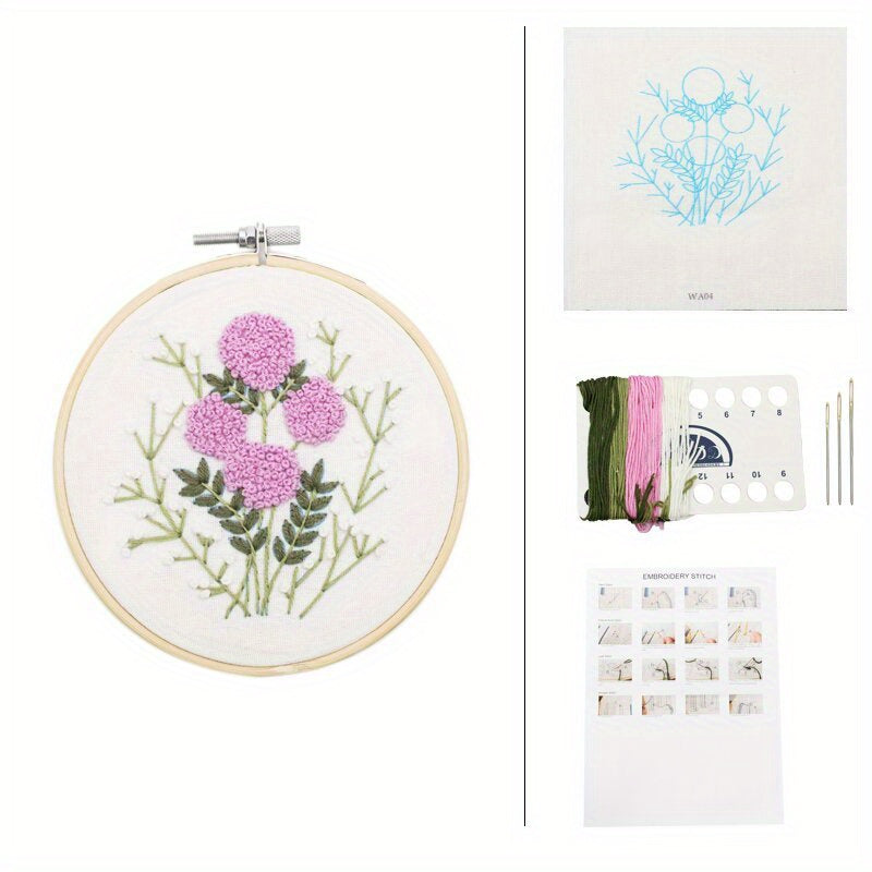 European Plant Pattern Embroidery DIY Material Package Gift