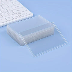 10pcs Clear Postcard Holders Transparent Id Card Cases Pockets