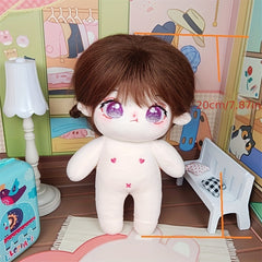 Fluffy Hair Doll with Interchangeable Outfits Plush Toy in Mixed Colors