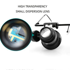 LED Clock Repair Magnifier Head-mounted Antique Jewelry Mirror