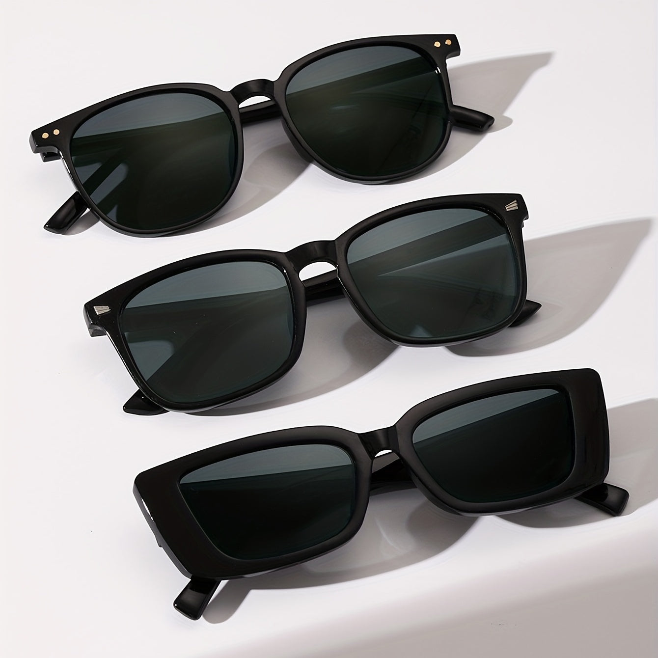 3pcs Men's Travel Casual Sunglasses Set