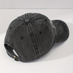 Men's Washed Trucker Hat Alphabet Baseball Cap