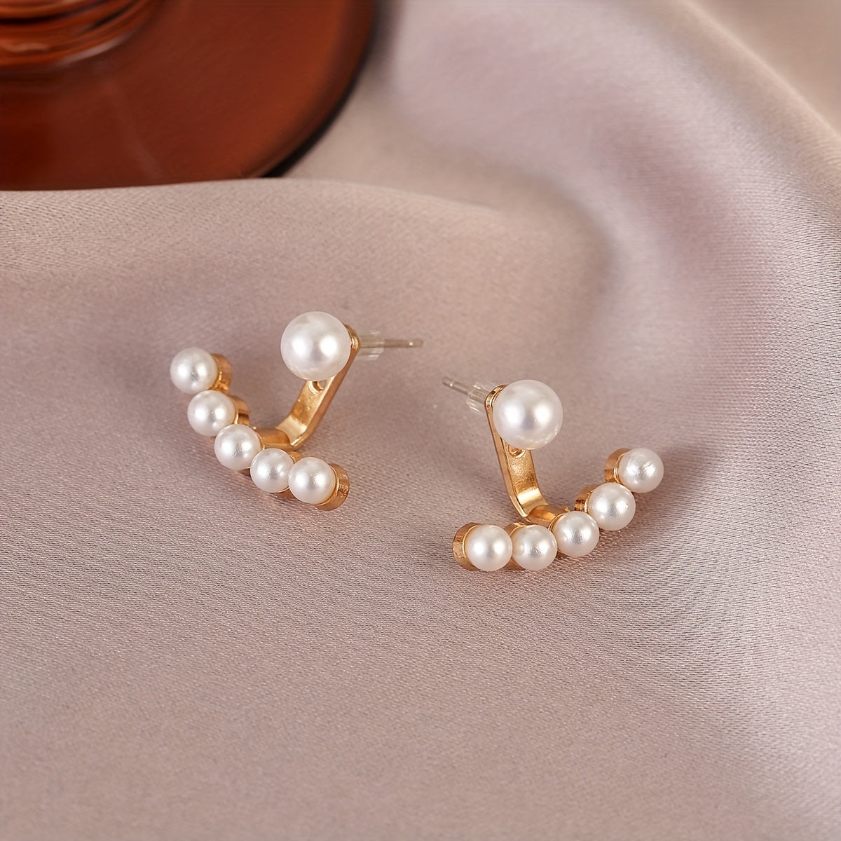 Pearl Stud Earrings Niche Sense Hypoallergenic Ear Jewelry