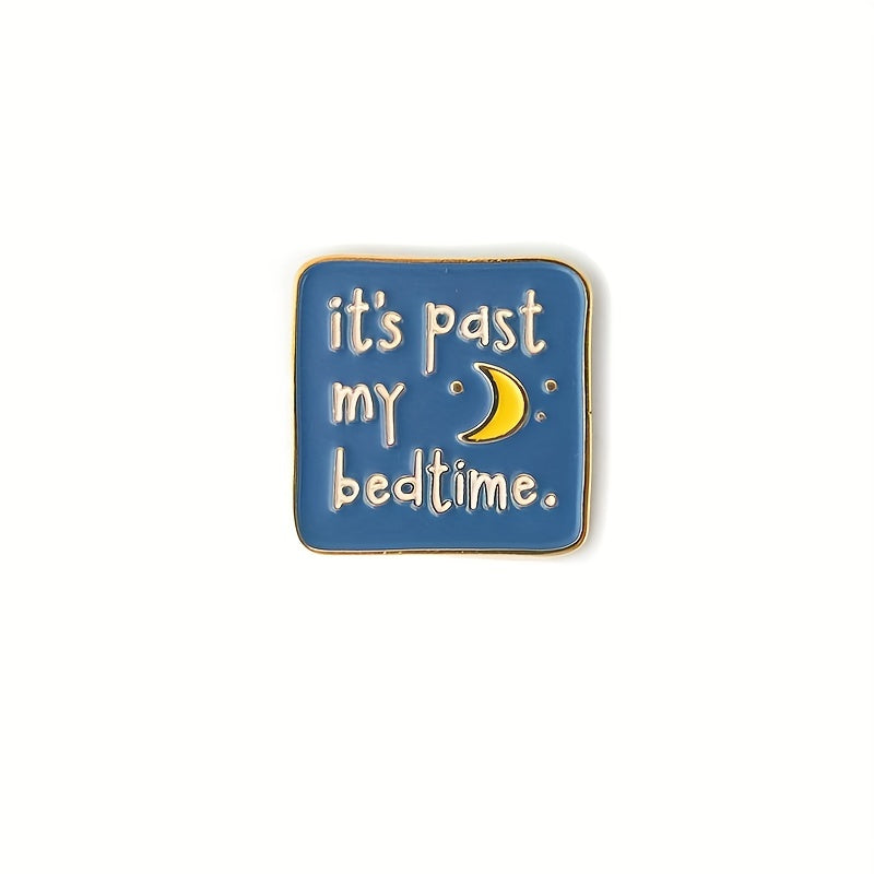 2pcs Past My Bedtime Enamel Pin Sleep Pin Not Awake Pin Bedtime Pin Moon Tired