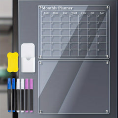 2pcs Acrylic Magnetic Calendar Sets for Fridge