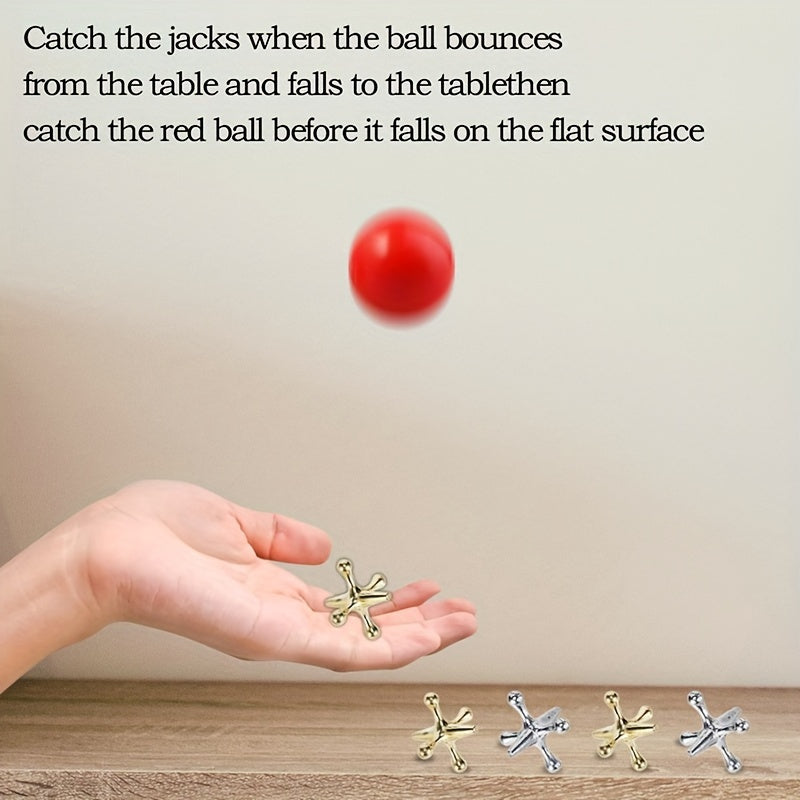 Metal Jack Game Set with 16 Jacks & 2 Balls
