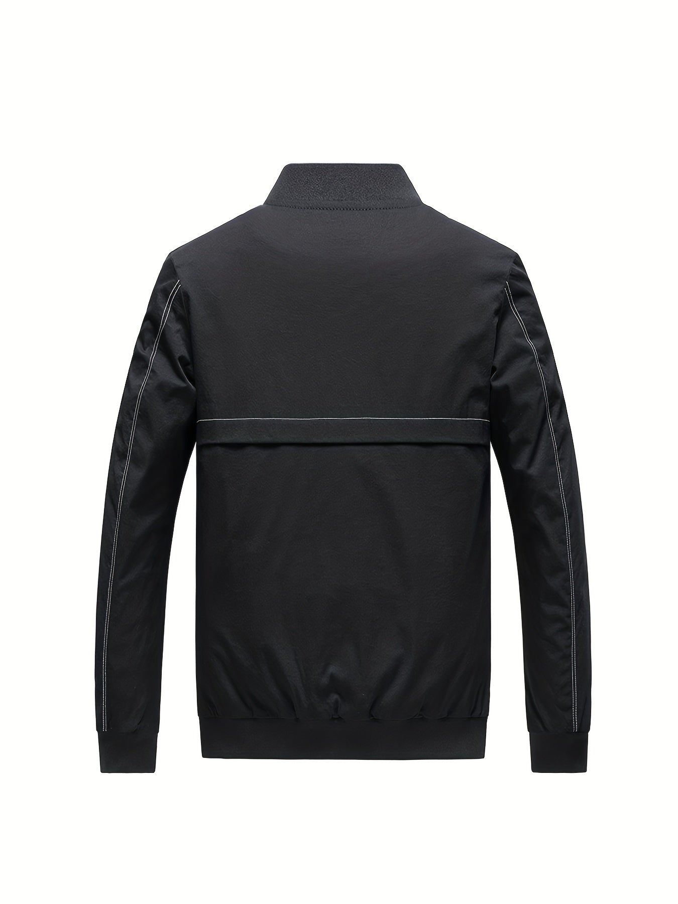 Casual Stand Collar Windbreaker Jackets Men's Zip Up Jackets