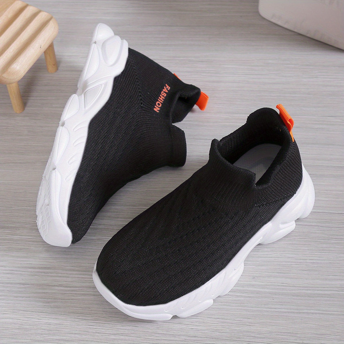 Boys Slip On Sneakers Breathable Woven Shoes for Outdoor Activities