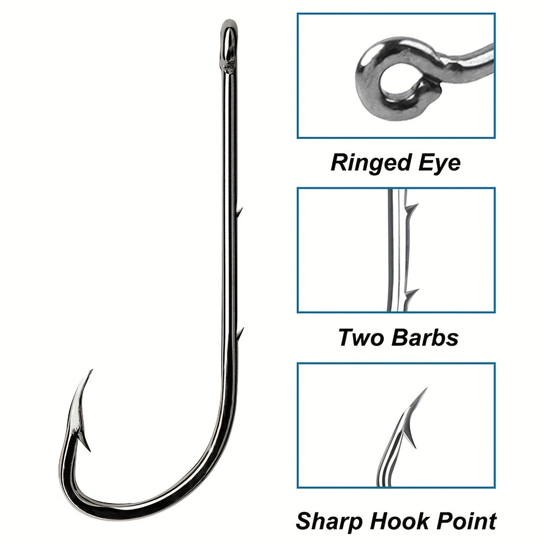 50pcs Bait Holder Hooks High Carbon Steel Corrosion Resistant