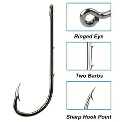 50pcs Bait Holder Hooks High Carbon Steel Corrosion Resistant