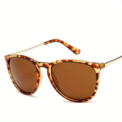 Vintage Leopard Butterfly Sunglasses Big Frame Shades Eyeglasses Women's