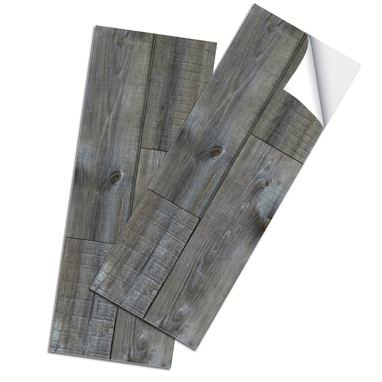 5pcs Wood Pattern Adhesive Floor Tiles 0.7mm PVC Flooring