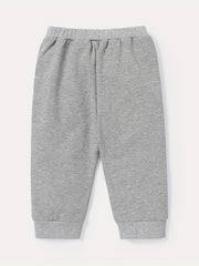 Baby Boys Letter Embroidered Sweatpants Animals Graphic Pants