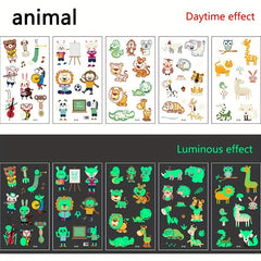 Luminous Tattoo Stickers Set for Children Princess Unicorn Butterfly