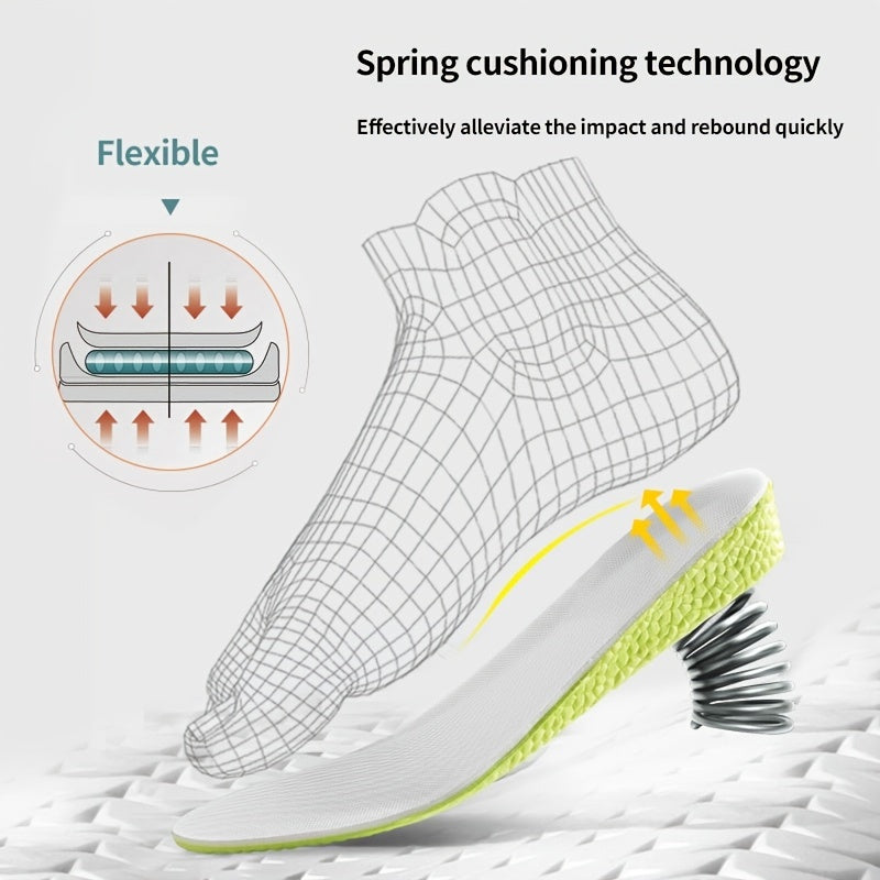 1 Pair Invisible Height Increase Insoles Green Memory Foam Shoes Sole Pad