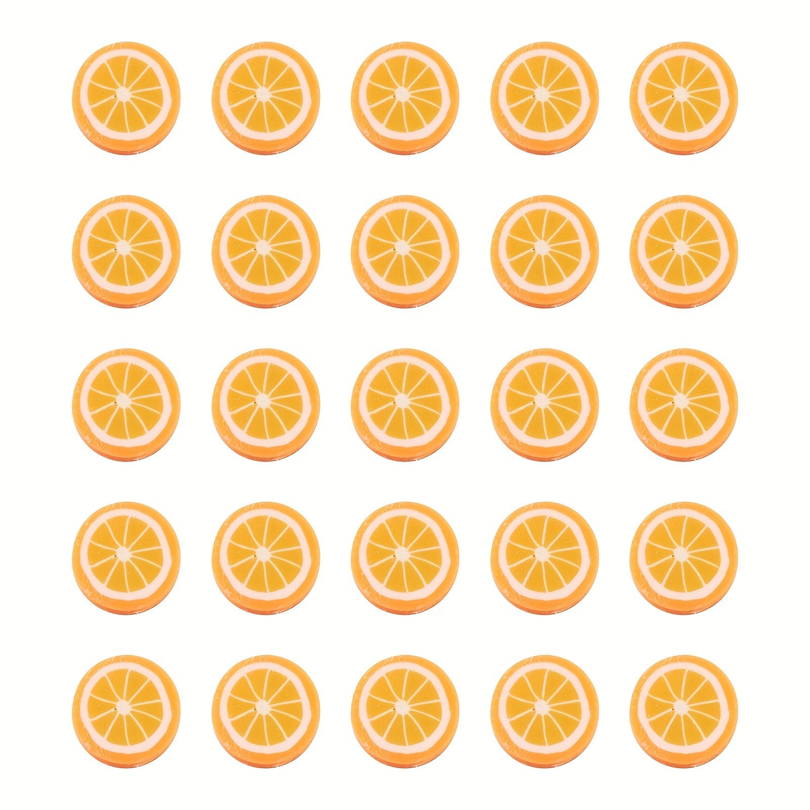 50pcs Orange Polymer Clay Slice Beads DIY Jewelry Accessories