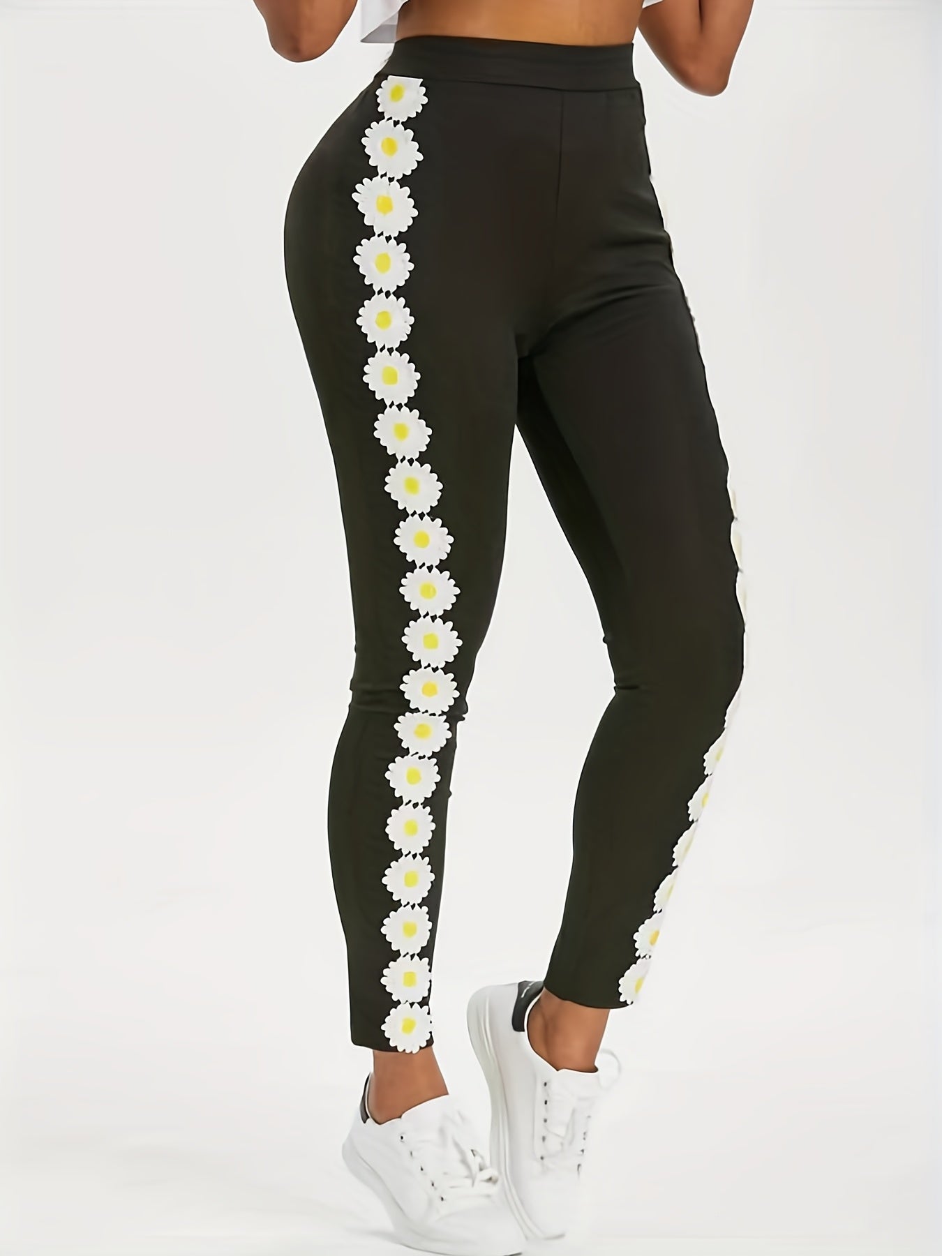  Ditsy Print Slim Fit Leggings