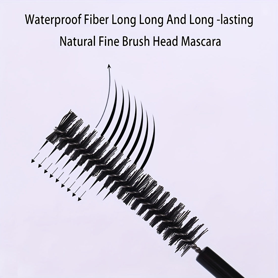 Waterproof Pink Tube Mascara - Long Lasting Natural Fiber Slender Mascara