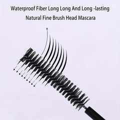 Waterproof Pink Tube Mascara - Long Lasting Natural Fiber Slender Mascara
